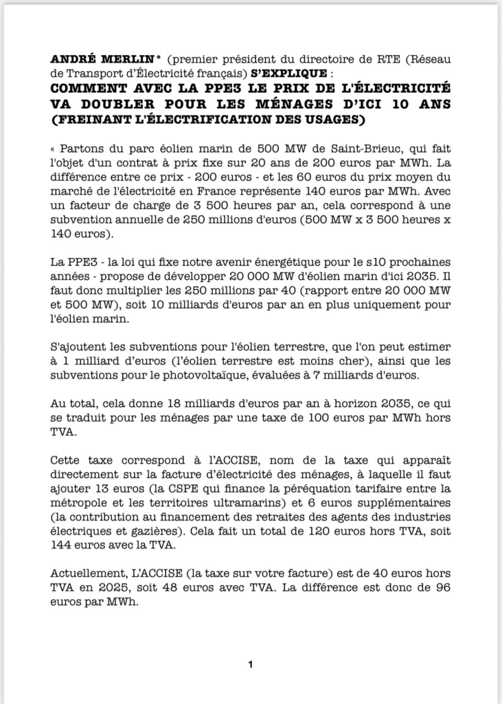 André Merlin s'exprime sur la PPE3